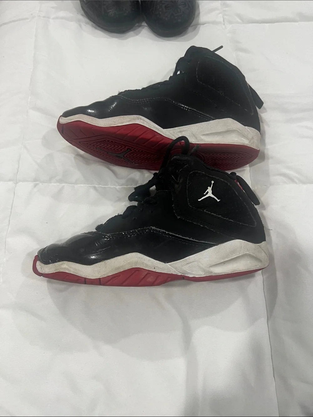 Nike Air Jordon Kids Black and Red Sneakers